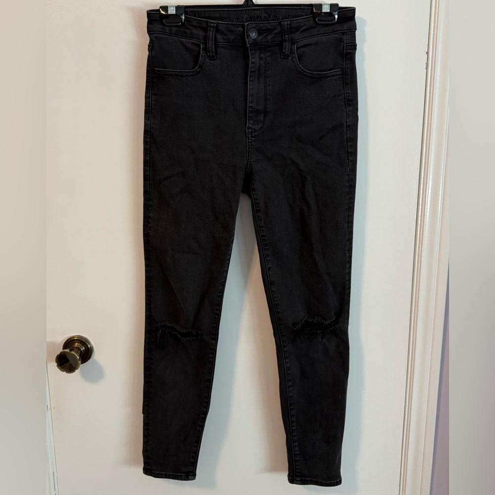 American Eagle ripped black jeans